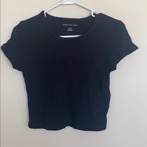 American Eagle Waffled Crop Tee
